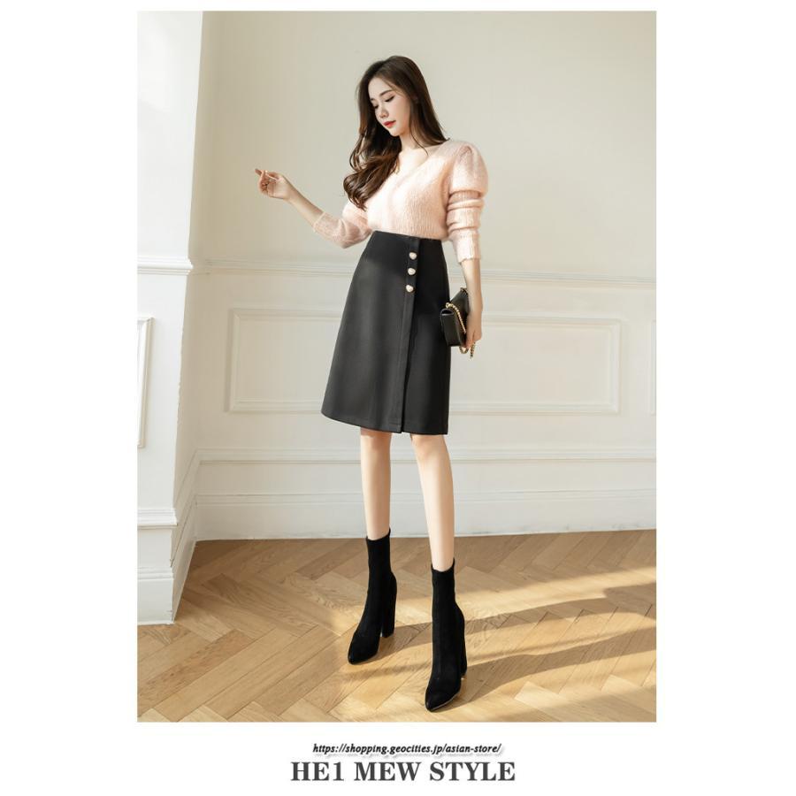 スカート | ミモレ丈ひざ丈レディース 無地 きれいめ 30代 40代 50代 着やせ 上品 通勤 通学 ラシャ キレイめ 2022新作 ハイウエスト 暖か 秋冬
