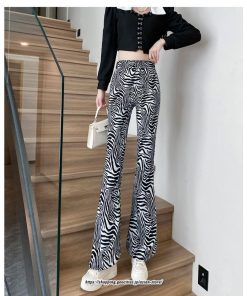 チノ・テーパード・ジョガー・スキニーパン | パンツ レディース ロングパンツ フレアパンツゼブラ柄  ボトムス 韓国 オルチャン 原宿 ダンス 衣装 パンツ B系 サブカル アニマル柄 HIPHOP K-POP ストリート