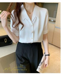 シャツ・ブラウス | シャツ Tシャツ ブラウス レディース 無地 半袖 春 夏 トップス 秋 Vネック フォーマル オフィス 可愛い おしゃれ カジュアル サマー トップス 秋 半袖シャツ