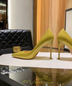 パンプス | 6cm8cm10cmヒール エナメル ハイヒール ピンヒール ポインテッドトゥ 美脚黄色 黒 ワイン ヌードカラー フォーマル 痛くない パーティー 女性
