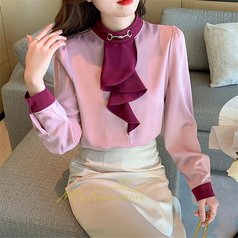 シャツ・ブラウス | ブラウス レディース 長袖 ブラウスシャツ ボウタイ フォーマル チュニック 大人 春 夏 春夏 フォーマル スーツ トップス 20代 30代 2022作 OL 高級感 母 ママ