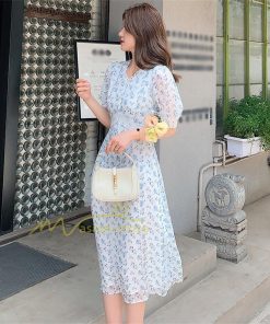 マキシ | ワンピース レディース 40代 膝丈ワンピース 春夏 半袖 通勤OL オシャレ結婚式ドレス Vネック 花柄ワンピース きれいめ お出かけ Aライン カジュアル 上品 2022