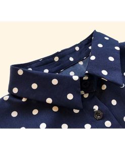 在庫ある | 短納期シフォンブラウスレディース ドットシャツ ビジネスブラウストップス オフィスフォーマルシャツブラウス 薄手 春夏衣装 通学通勤 着痩せ リボン OL