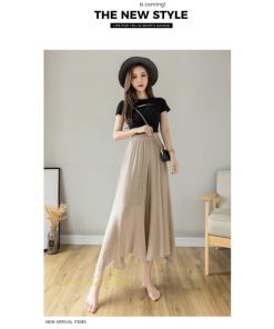 新作 | リネンパンツ 夏 ガウチョパンツ スカーチョ 体型カバー ワイドパンツ レディース ガウチョ ボトムス ゆったり 涼しい キュロット 春夏 ウエストゴム ズボン