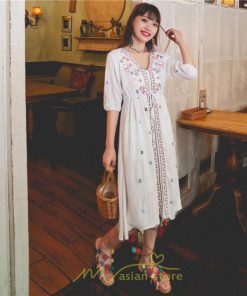 マキシ | ワンピース 膝下 カジュアル 上品 きれいめ 通勤 レディース 七分袖 体型カバー インスタ映え 撮影 個性的 クラシック 大人可愛い 高級感 普段使い 海外旅行