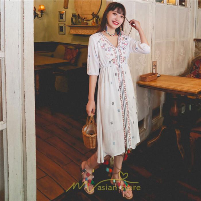 マキシ | ワンピース 膝下 カジュアル 上品 きれいめ 通勤 レディース 七分袖 体型カバー インスタ映え 撮影 個性的 クラシック 大人可愛い 高級感 普段使い 海外旅行