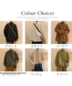 Tシャツ | インナー メンズ 防寒 長袖 ハイネック カジュアル 保温 秋冬 メンズインナー 長袖無地 シャツ 着回し 大きいサイズ カッコウイイ トップス