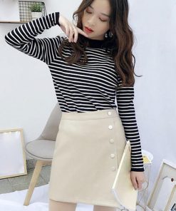 ニット・セーター | ボーダー柄 ニットセーター 長袖 6色