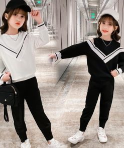 （子供）その他 | Tシャツ 長袖 肩開き おしゃれ 洋服 長ズボン オフショルダー 運動着 可愛い 女の子 子供服 セットアップ ジュニア キッズ?