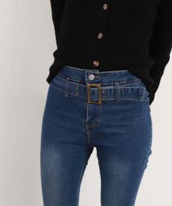 デニム | セミフレアデニムパンツ レディース 美脚