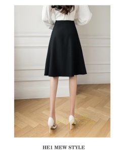 スカート | ロング丈 レデース 秋 冬  Aラインハイウエスト 体型カバー お洒落 通勤 OL 上品 20代 30代 40代 秋服 ビジネス 2021作 カジュアル 着痩せ
