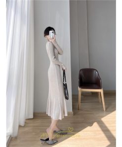 ニットワンピース | レディース 冬 きれいめ ニットフレア ロング おしゃれ マーメイド 秋冬 送料無料 おしゃれ 20代30代40代50代 デート 通勤 可愛い