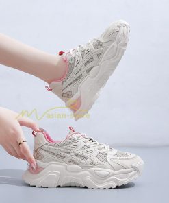 スニーカー | レディース 白 ダッドレディース 厚底 身長アップ ランニングシューズ 通気 厚底シューズ 厚底ダッドスニーカー 軽量 美脚 歩きやすい