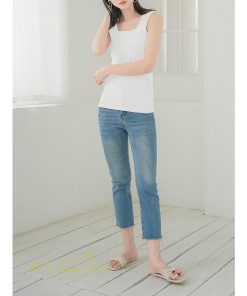 ｔシャツ・カットソー | タンクトップ レディース 夏 綿100% Tシャツ トップス ノースリーブ 無地 可愛い サマータンクトップ ルームウェア リブ 20代30代40代 スポーツ カットソー