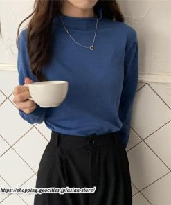 ニット・セーター | カットソー ニット レディース ハイネック 長袖 秋冬 春 トップス スリム ストレッチ インナー 無地 長袖カットソー 通学通勤 長袖ニット プルオーバー 着痩せ