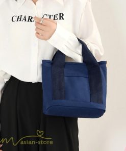 女性用バッグ | ミニトートバッグ レディース 仕切り キャンバス 帆布 ランチバッグ シンプル おしゃれ 通勤 通学 3つ仕切り マザーズバッグ かわいい おしゃれ 収納 多機能