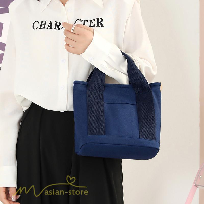 女性用バッグ | ミニトートバッグ レディース 仕切り キャンバス 帆布 ランチバッグ シンプル おしゃれ 通勤 通学 3つ仕切り マザーズバッグ かわいい おしゃれ 収納 多機能