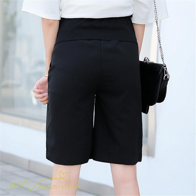 パンツ レギンス | ハーフパンツ ワイドパンツ マタニティパンツ ゆったり おしゃれ 上品 大きいサイズ 上品 マタニティウェア ポケット付き ウエスト調整 サマー 妊婦服 ママ