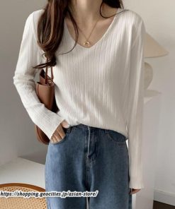 ニット・セーター | カットソー ニット レディース リブニット 長袖 秋冬 春 トップス スリム ストレッチ インナー 無地 着痩せ プルオーバー 長袖カットソー 長袖ニット 通学通勤