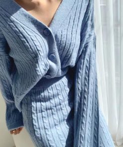 セットアップ | ケーブルニットセットアップレディース秋冬