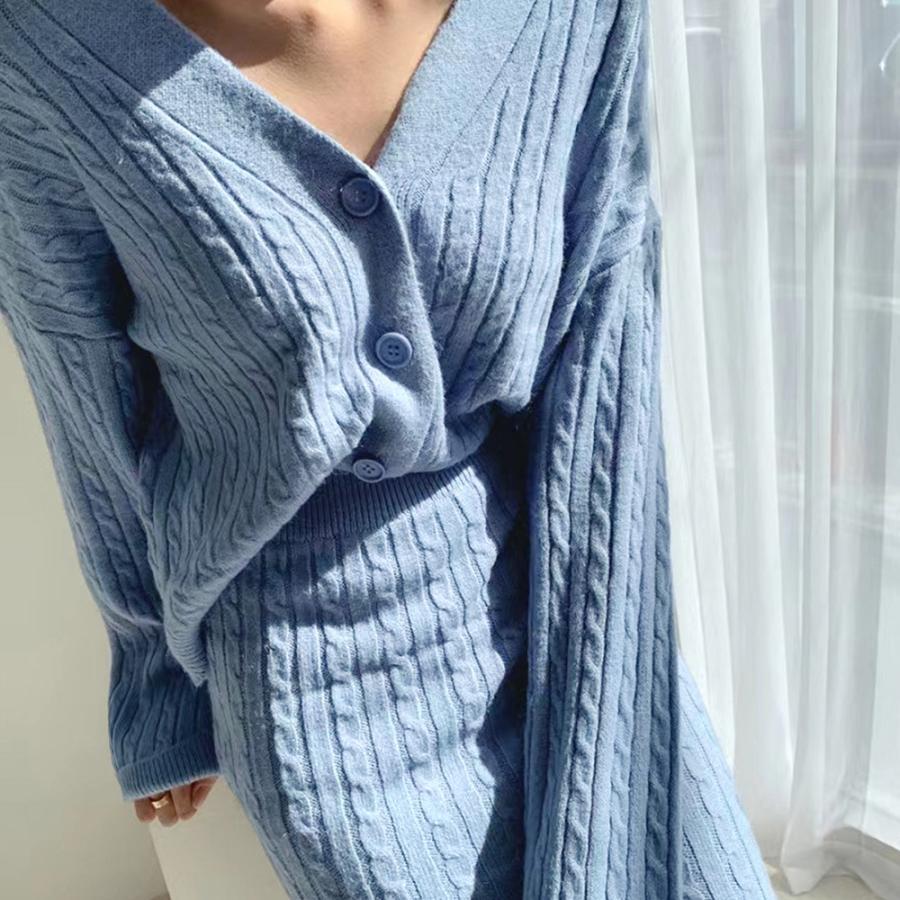 セットアップ | ケーブルニットセットアップレディース秋冬