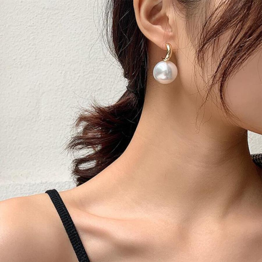 その他アクセサリー | 大粒パールピアス レディース 上品耳飾り