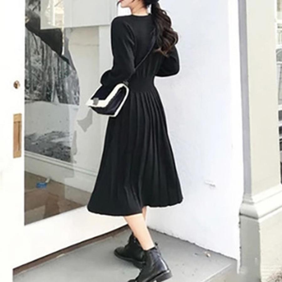 ワンピース | ニットプリーツワンピースレディースニット