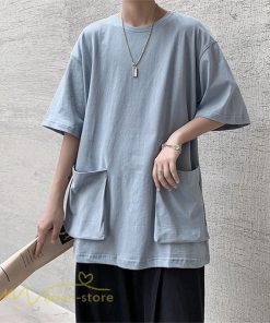 Tシャツ | メンズ 無地 カットソー 半袖 クルーネック カジュアル ポケット 半袖大きいサイズ 着回し 夏新作 サマー ルームウェア ゆったり トップス