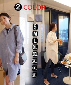 シャツ・ブラウス | ロングシャツ シャツワンピース 大きいサイズ トップス レディース ブラウスシャツ シャツ ワンピ ビジネス ゆったり 通勤 通学 キレイめ オフィス