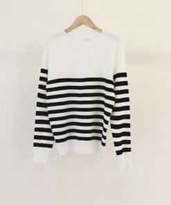 ニット・セーター | ボーダー柄 ニットセータ ラウンドネック