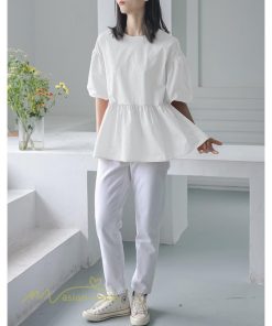 tシャツ・カットソー | Tシャツ レディース トップス サマー 半袖 無地 ゆったり ゆったり 可愛い フェイク 春物 夏服 カットソー 20代30代40代 ブラウス 薄手 体型カバー シンプル