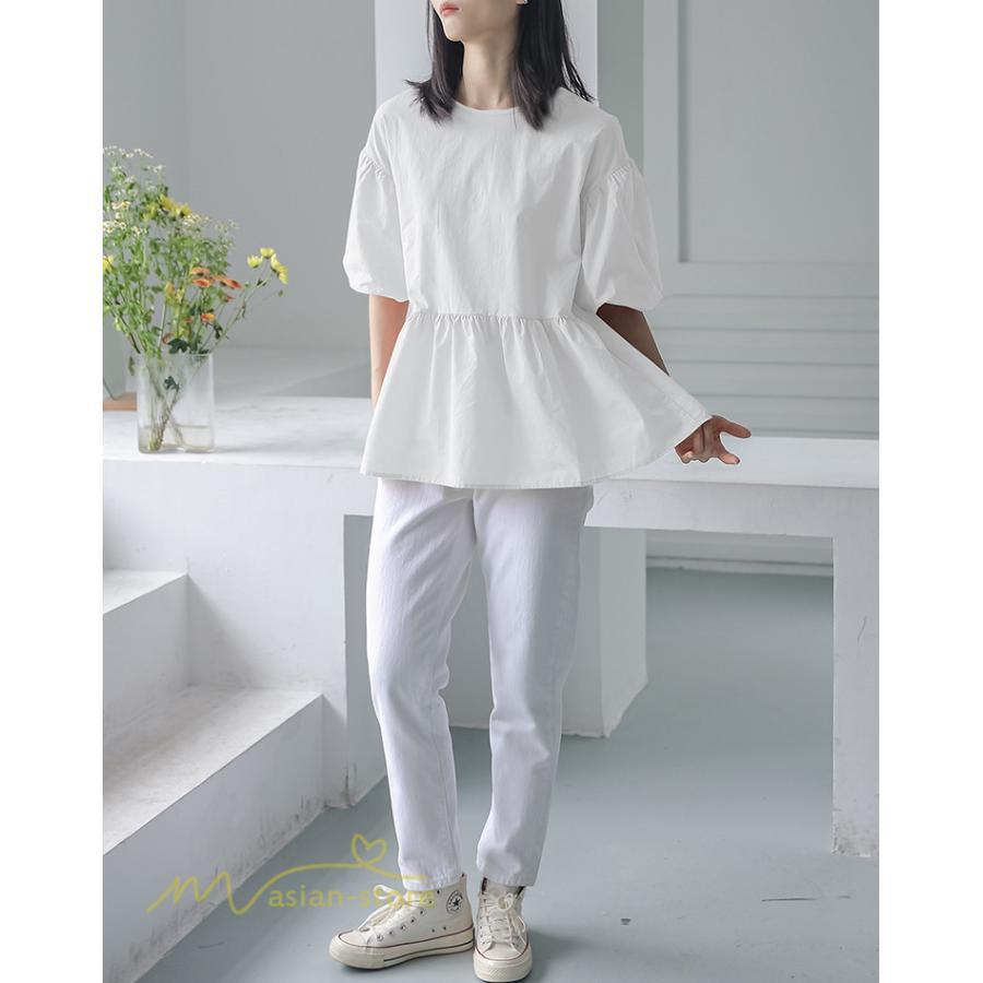 tシャツ・カットソー | Tシャツ レディース トップス サマー 半袖 無地 ゆったり ゆったり 可愛い フェイク 春物 夏服 カットソー 20代30代40代 ブラウス 薄手 体型カバー シンプル