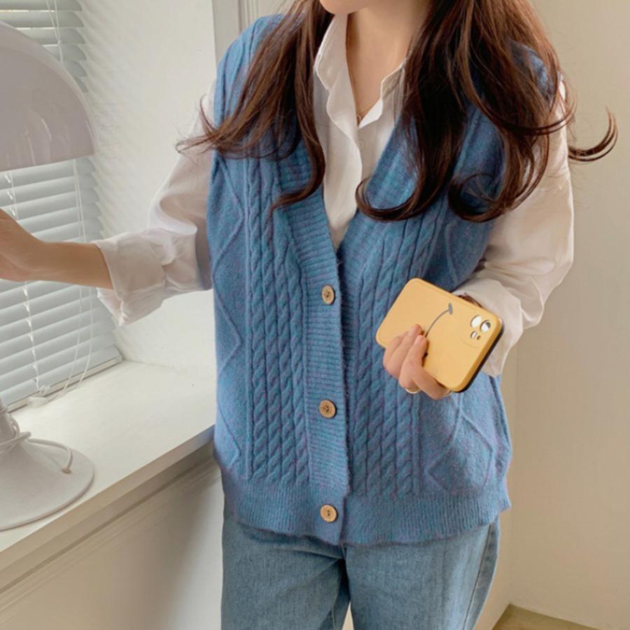 ニット・セーター | Vネック ニットベスト レディース春秋冬