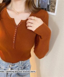 ニット・セーター | カットソー ニット レディース リブニット 長袖 秋冬 春 トップス スリム ストレッチ インナー 無地 着痩せ 長袖ニット 長袖カットソー プルオーバー 通学通勤