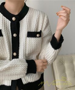 カーディガン | 2022秋冬ニットショート丈 レディース フロントボタン 羽織り ポケット アウター ニット セーター 大人 20代40代 やさしい 通学通勤 長袖