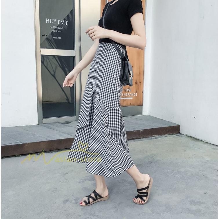 スカート | フレア ロング春物 レディース 春夏 スカート黒 ボトムス 春夏秋 新作 カジュアル 通勤通学 チェック柄 Aライン着やせ 20代30代40代