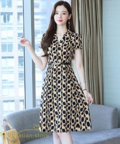 ミディアム | ワンピース レディース 着痩せ 半袖 膝丈 ミディアムワンピース ファッション ミディアムワンピース 夏 Vネック サマーワンピース 上品 日常感 大きいサイズ