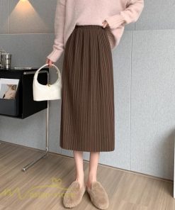 スカート | ロングレディース 無地 秋冬 コーデ カジュアル ウエストゴム きれいめ 可愛い 裾口スリット OL ビジネス 20代 30代 大人 40代 オフィス