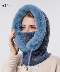 レディース | ニット帽子 冬用マスク かわいい 帽子付き ポア付き ネックウォーマー 秋冬 防風 防寒 スノーボード ウェア  防寒対策 冬 耳カバー 2022新作 あったか