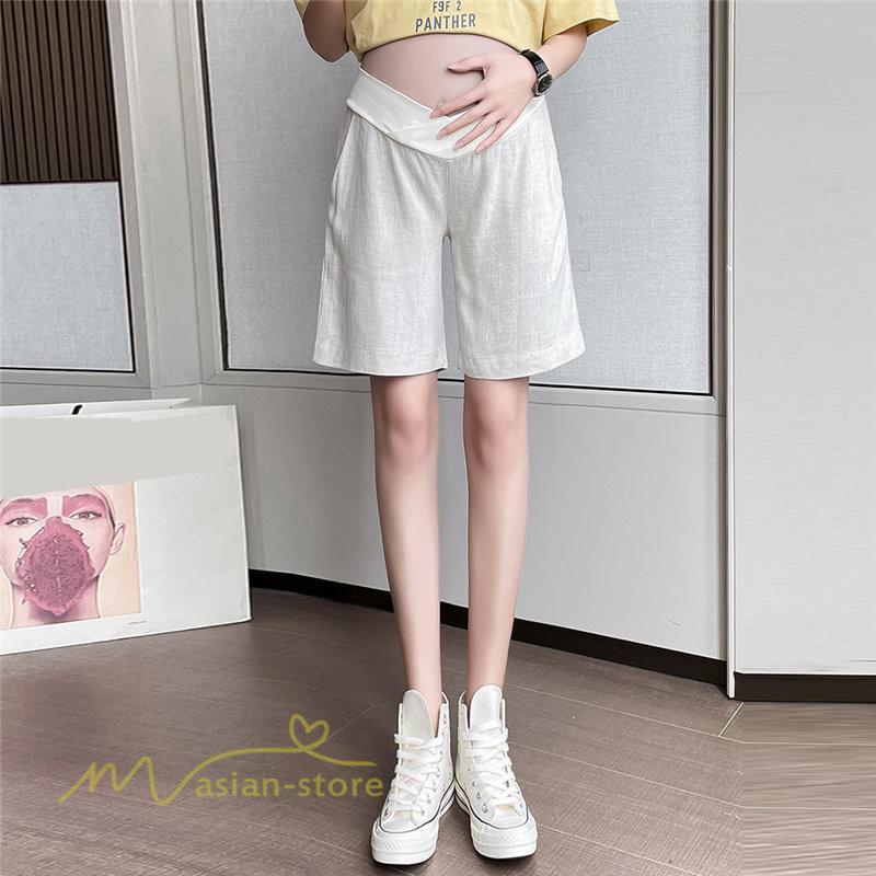 パンツ レギンス | マタニティパンツ レディース 麻 綿 ウエスト調整 着痩せ 妊婦服 パンツ マタニティウェア 無地 薄手 サマー ボトムス 産後 産前 マタニティ お出かけ 通勤