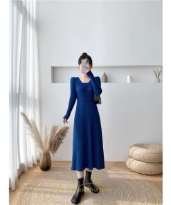 ニットワンピース | ワンピース 秋 秋服 レディース ニット ロングワンピース ロング 長袖 冬 冬服 Aライン 着痩せ 大人上品 お出かけ デート エレガント 送料無料 20代30代40代