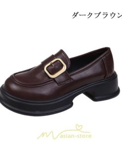 ローファー | レディース 靴 シューズ レザー調 合皮 厚底 履きやすい 韓国風 人気 クラシック 可愛い パンプス 通勤 春 夏 通学 冬 学生靴 秋