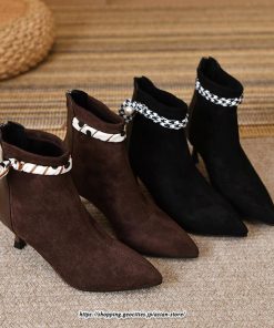 ブーツ | ブーティ ショート レディース ピンヒール 痛くない ファスナー 疲れない 歩きやすい 暖かい 秋冬 飾り 外出 お出かけ デート 女子会 二次会