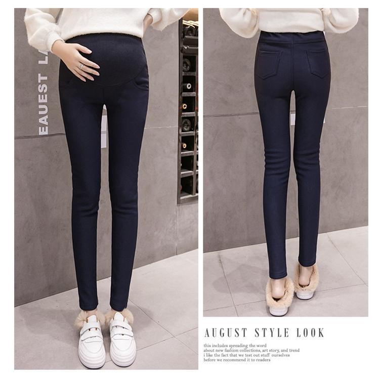 マタニティ | 短納期マタニティデニムパンツ ストレッチパンツ ロングパンツ ボアパンツ 裏起毛 保温 あたっか XXXLまで 妊婦服 調整できる ウエストゴム マタニティウェア