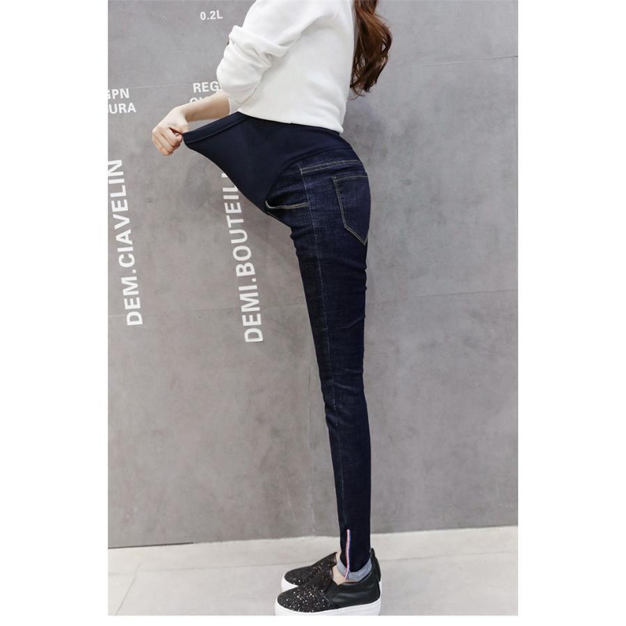 セール | マタニティデニムパンツ テーパードパンツ 産前産後 着痩せ 妊婦パンツ 妊娠パンツ デニムパンツ 調整できる 春 秋 無地 可愛い マタニティ ママ お腹包み