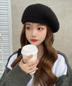 ベレー帽 | リブ編みニットニットキャップ