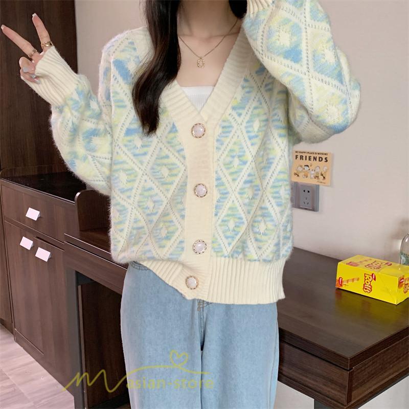 カーディガン | 2022秋冬ニットアウター レディース ニットニット セーター 長袖 羽織り フロントボタン 可愛い トップス 通学通勤 20代40代