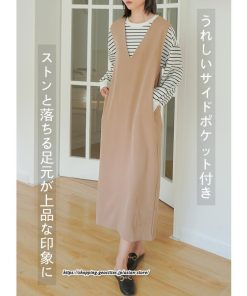 マキシ | ロングワンピース ワンピース レディース タンクワンピース ライトコーデュロイ ジャンパースカート 大人 シンプル 可愛い 春 重ね着 秋冬 40代 30代 ミモレ丈