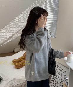 パーカー | トレーナー レディース シンプル 秋冬コーデ 長袖トレナー タグ 可愛い トップス 丸首 20代 30代 フリーサイズ ゆったり 体型カバー 40代 50代 Tシャツ