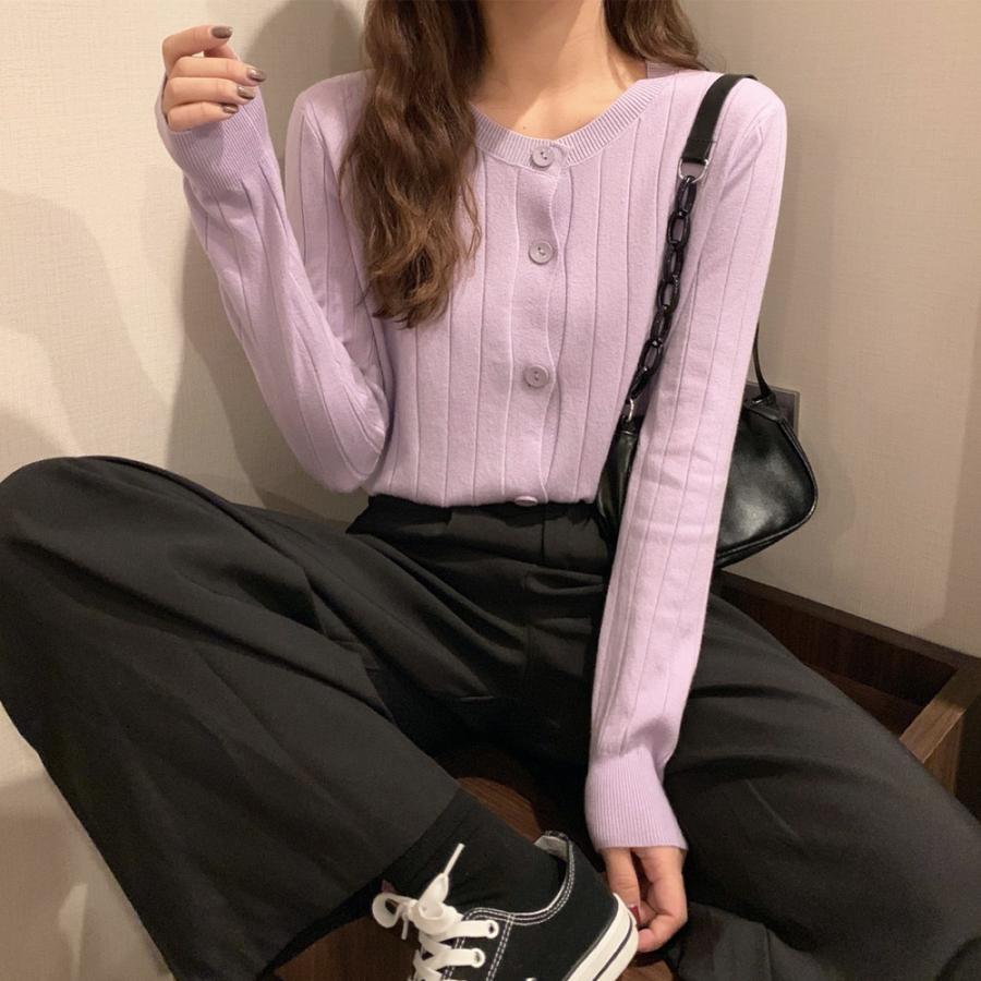 カーディガン | ニットリブニット 羽織り